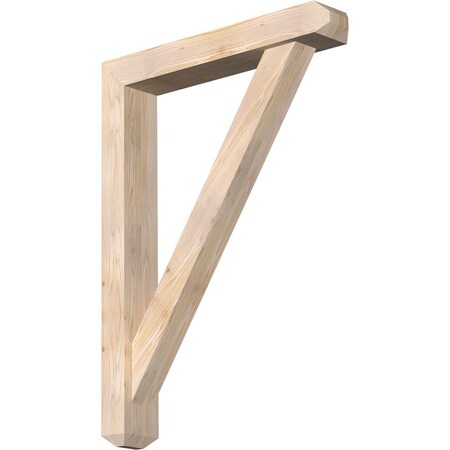 Ekena Millwork Traditional Craftsman Smooth Bracket w/ Offset Brace, Douglas Fir, 5 1/2"W x 32"D x 44"H BKT0604X32X44TRA04SDF